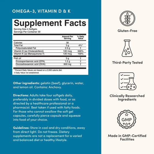Omega-3 + Vitamin D3 & K2